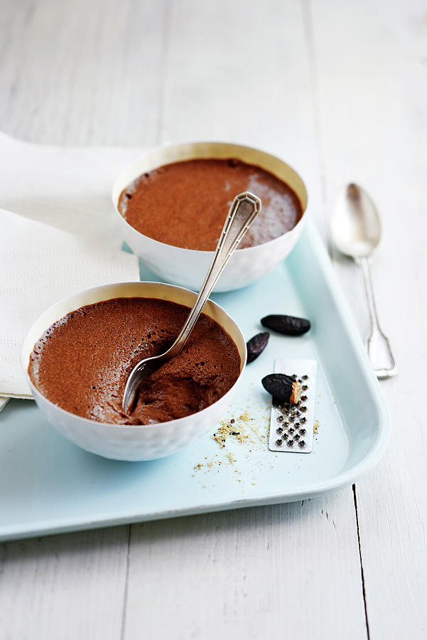 Chocolate And Tonka Bean Mousse Photograph by Ploton Fine Art America