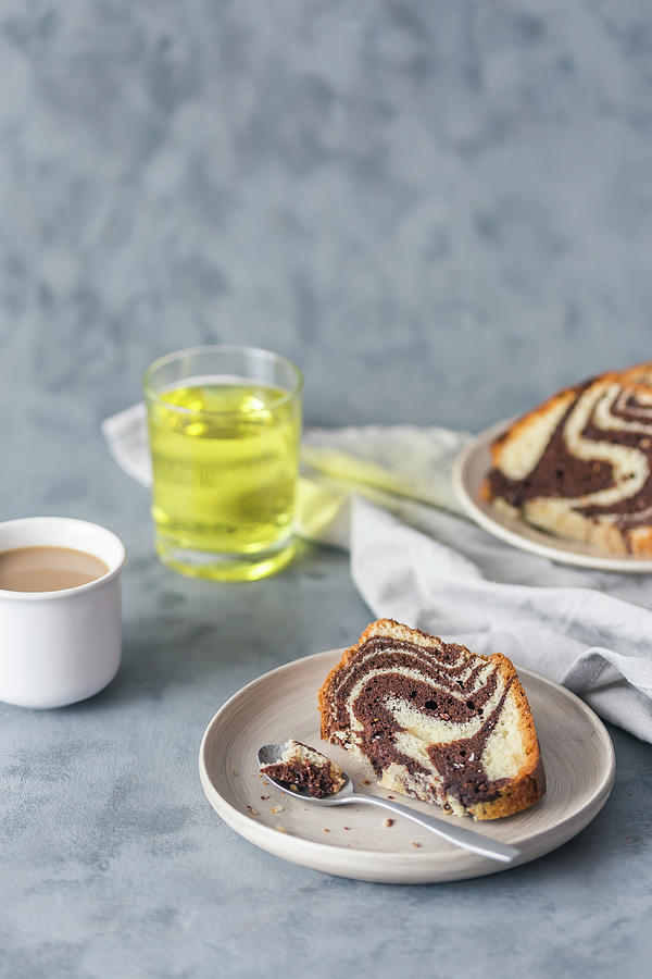 Chocolate And Vanilla Swirl Cake Photograph by Malgorzata Laniak