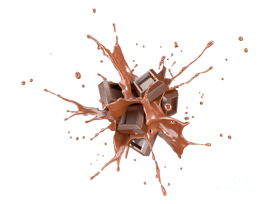 Chocolate Blocks Exploding Photograph by Leonello Calvetti/science Photo Library