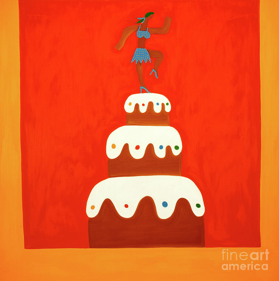 Chocolate Cake Painting by Cristina Rodriguez