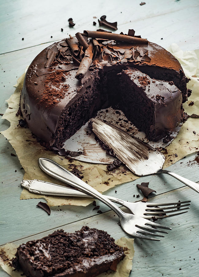 Chocolate Cake Photograph by Mateusz Siuta