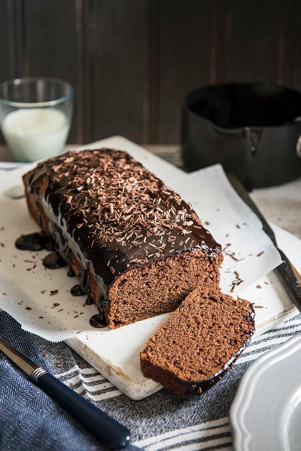 Chocolate Cake With Dark Chocolate Glaze Photograph by Magdalena Hendey
