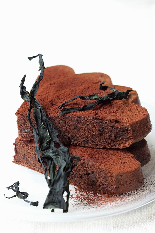 Chocolate Cake With Wakame Photograph by Mche, Hilde