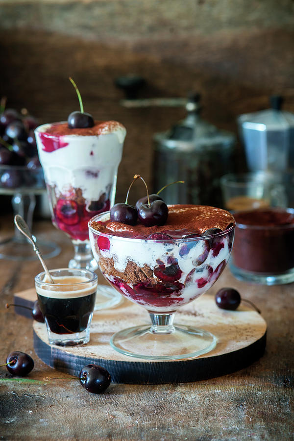 Chocolate Cherry Trifle Photograph by Irina Meliukh