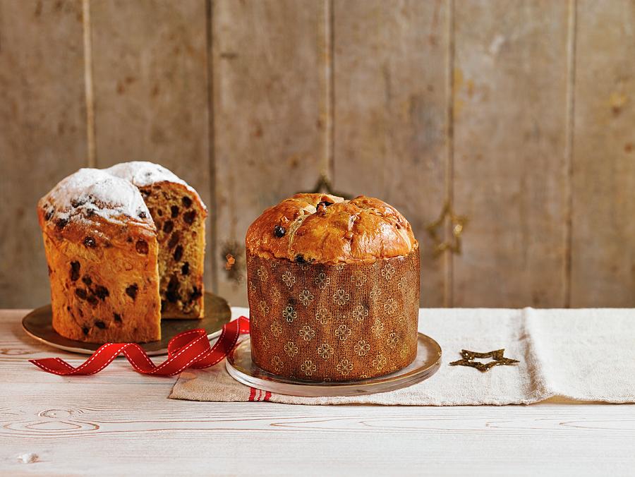 Chocolate Chip And Fruit Panettone For Christmas Photograph by Alex ...