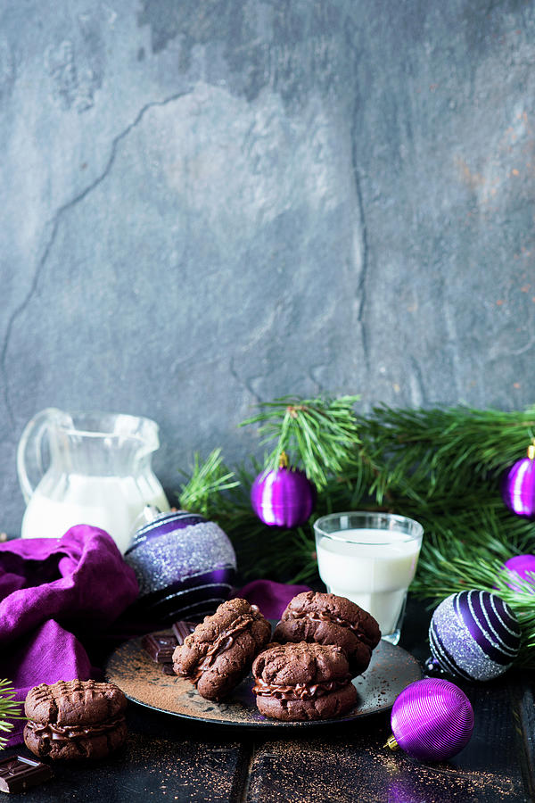 Chocolate Cookies For Christmas Photograph by Irina Meliukh