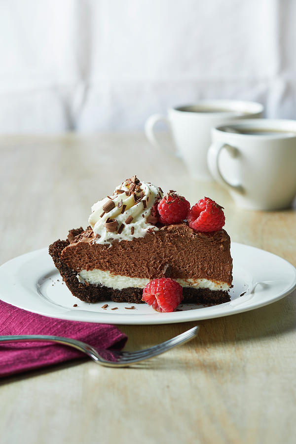 Chocolate cream pie Photograph by Cuisine at home