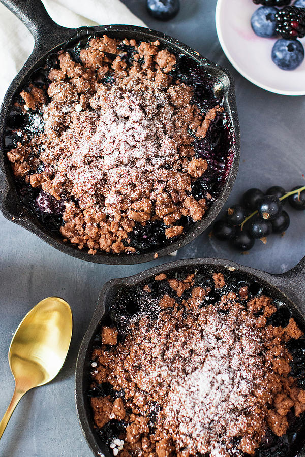 Chocolate Crumble With Berries Photograph by Annalena Bokmeier