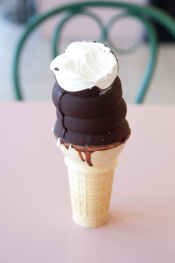 Chocolate Dipped Ice Cream Cone Photograph by Marlene Ford