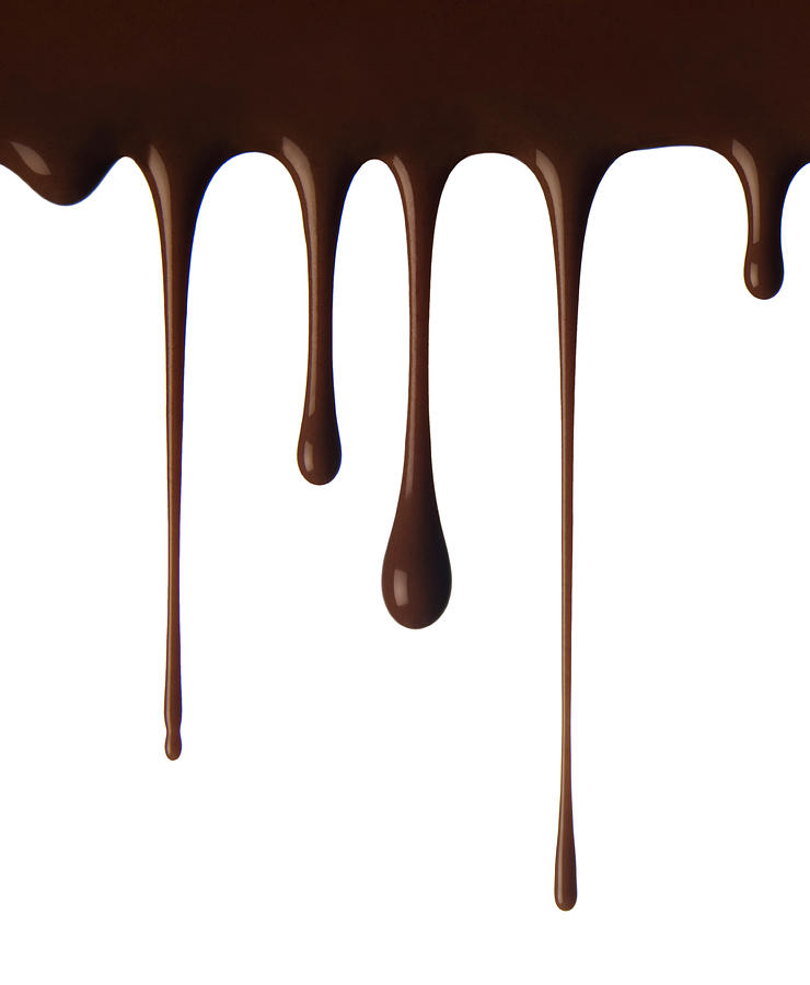 Chocolate Falling In Drops Photograph by Biwa Studio