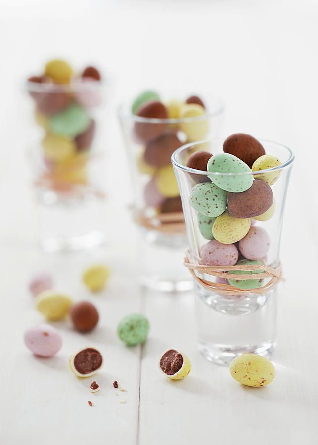 Chocolate-filled Egg Sweets Photograph by Jane Saunders