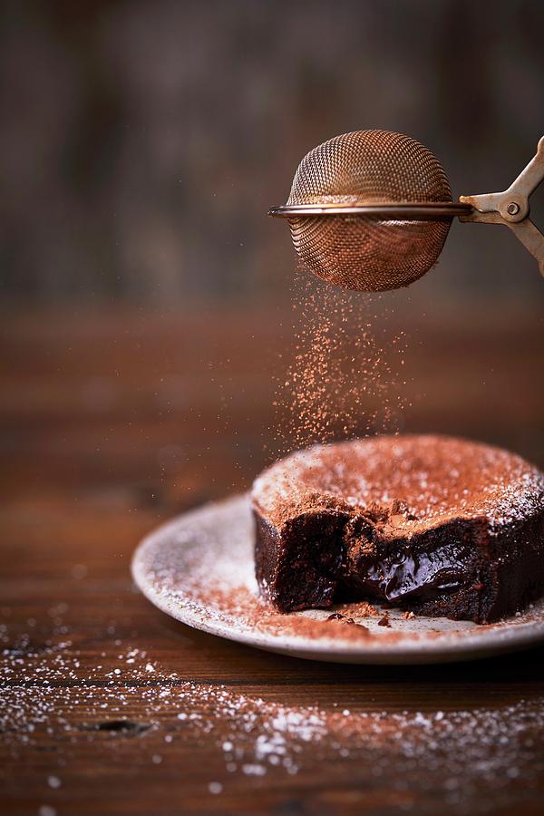Chocolate Fondant Cake Photograph by Tom Regester
