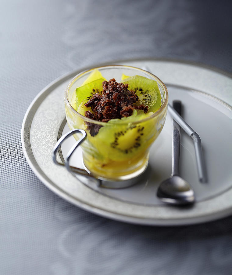 Chocolate Granita With Kiwis Photograph by Scuiz In