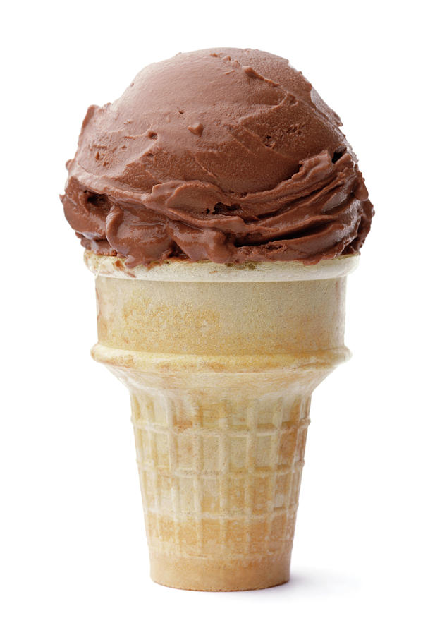 Chocolate Ice Cream Cone Photograph by Duckycards