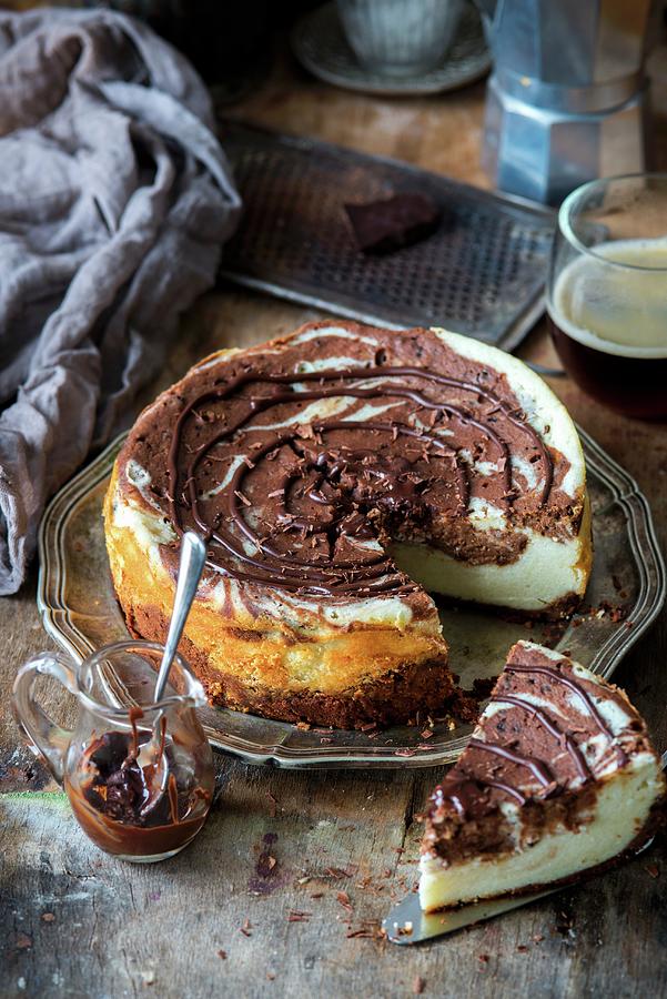 Chocolate Marble Cheesecake Photograph by Irina Meliukh