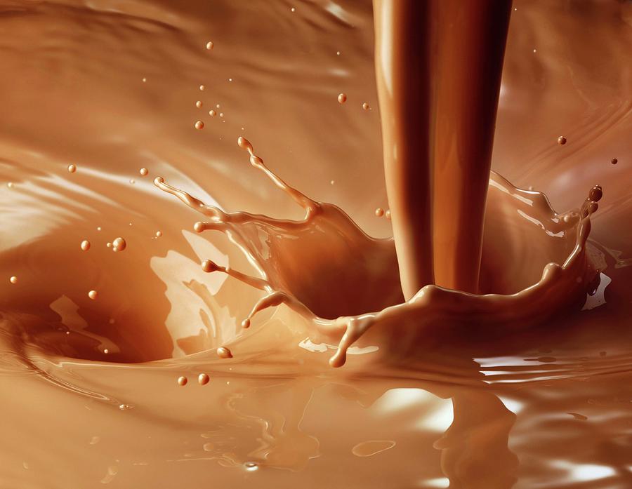 Chocolate Milk Pour And Splash Photograph by Jack Andersen
