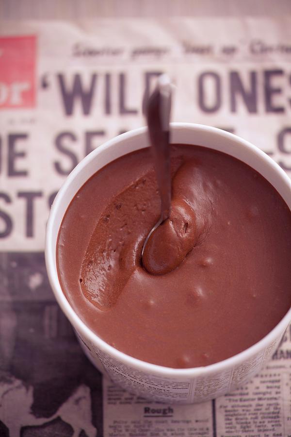 Chocolate Mousse In A Paper Cup Photograph by Studio Lipov