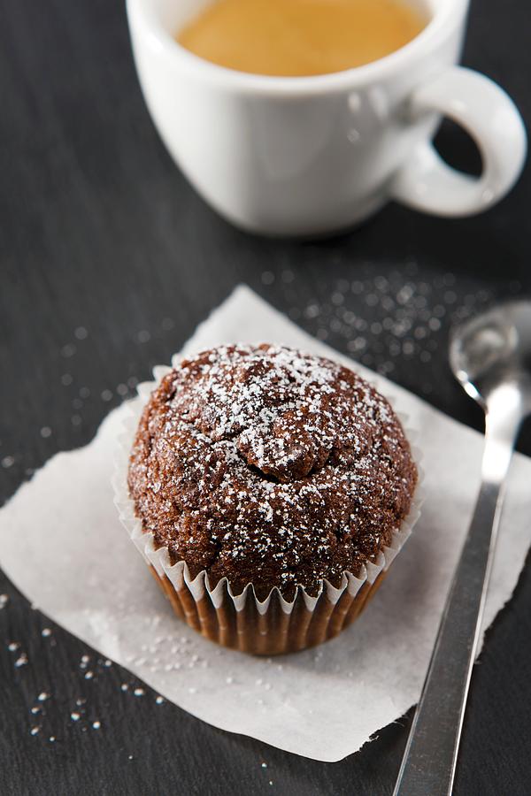 Chocolate Muffin With A Cup Of Espresso Photograph by Stiller, Younes