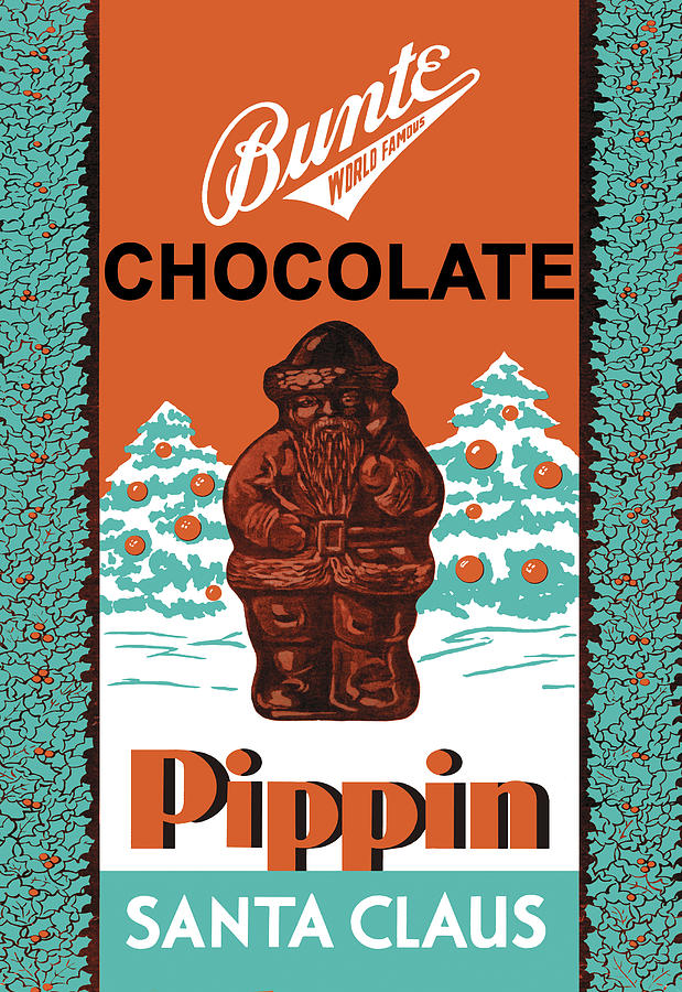 Chocolate Pippin Santa Claus Painting by Unknown