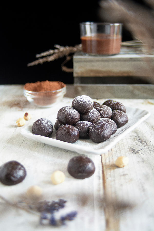 Chocolate Praline Made With Hazelnut And Cocoa On The Table Photograph by Marya Cerrone