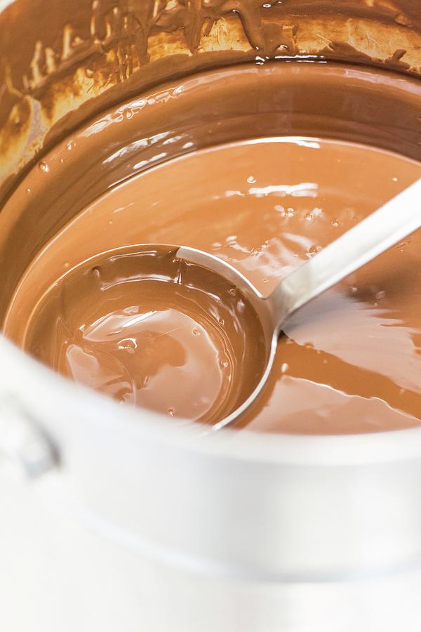 Chocolate Sauce In A Saucepan With A Ladle Photograph by Sabine Steffens