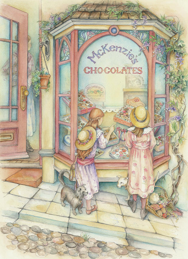 Candy Painting - Chocolate Shop by Kim Jacobs