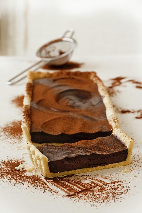 Chocolate Tart With Cardamom Photograph by Lingwood, William