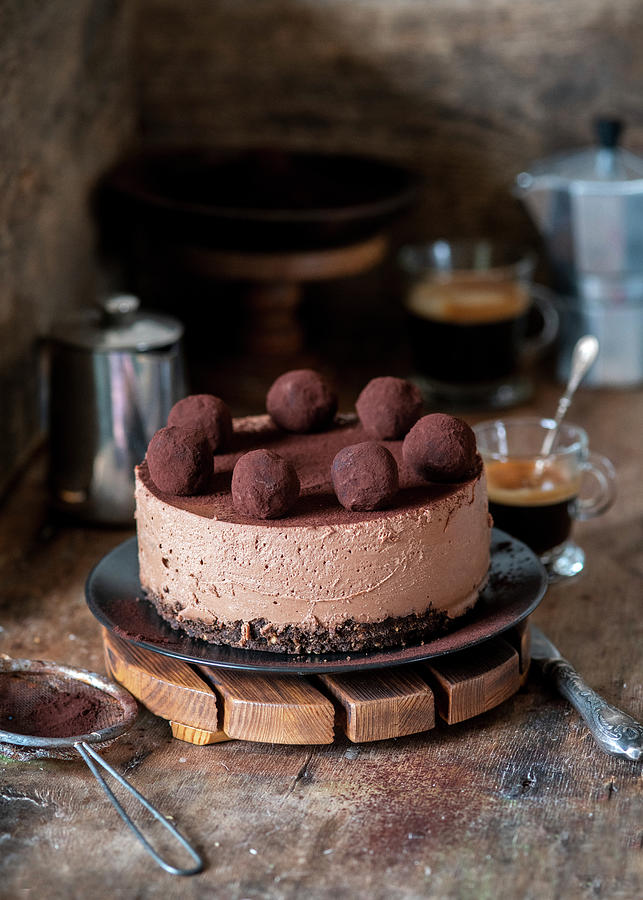 Chocolate Truffle Cake Photograph by Irina Meliukh