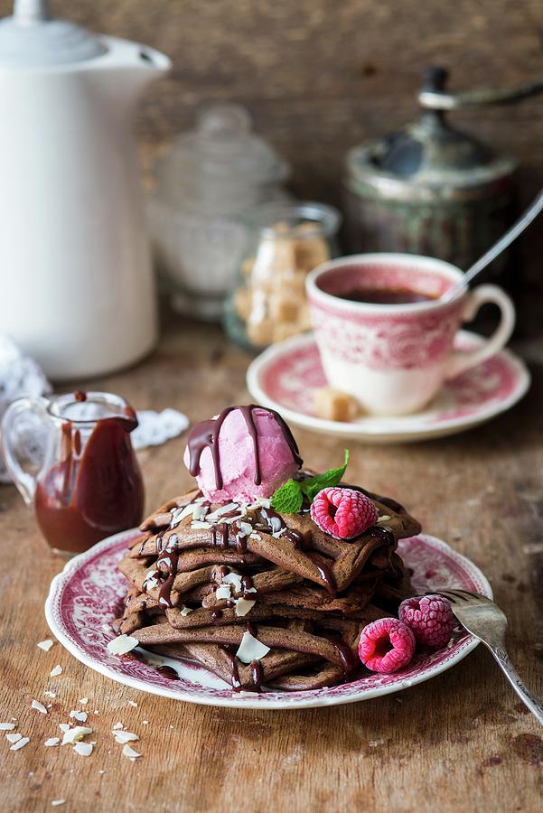 Chocolate Waffles Photograph by Irina Meliukh