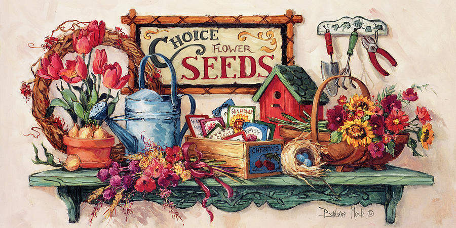 Still Life Painting - Choice Flower Seeds by Barbara Mock
