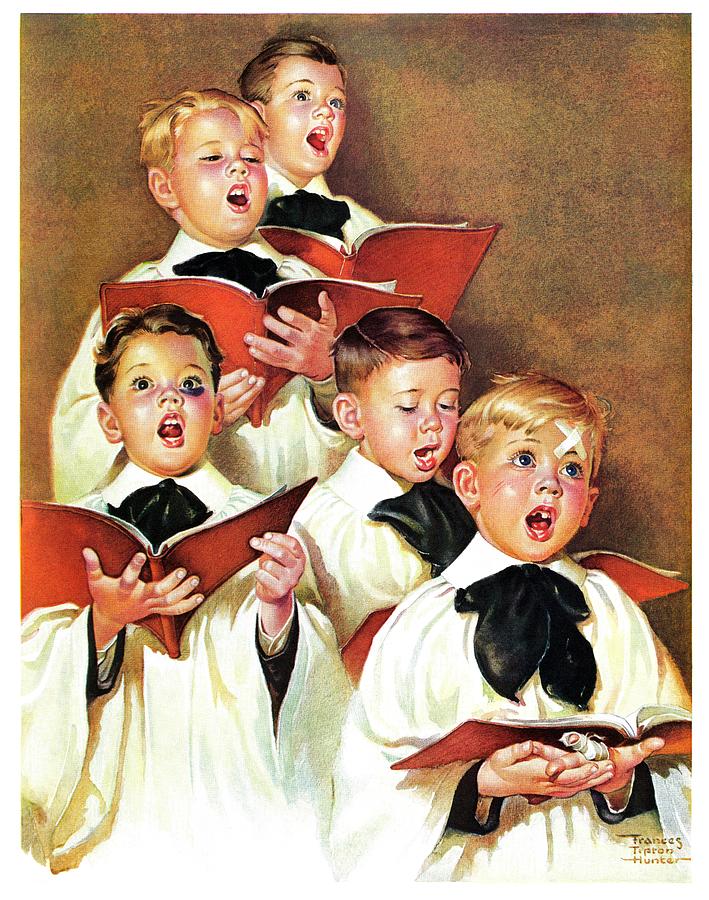 Choir Boys Will Be Boys Drawing by Frances Tipton Hunter