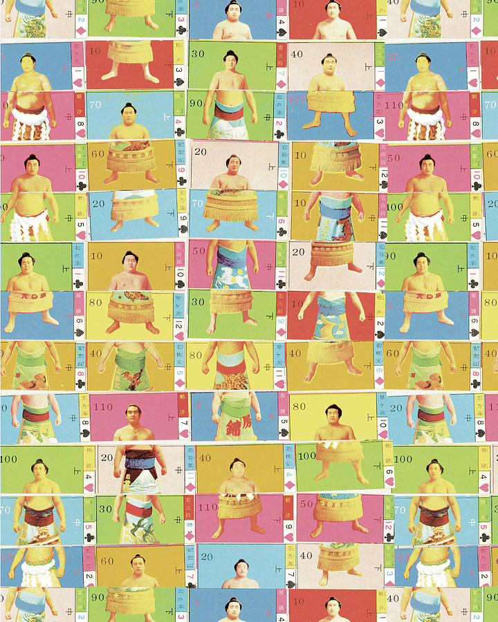 Sports Drawing - Chop Sumo Pattern by CSA Images