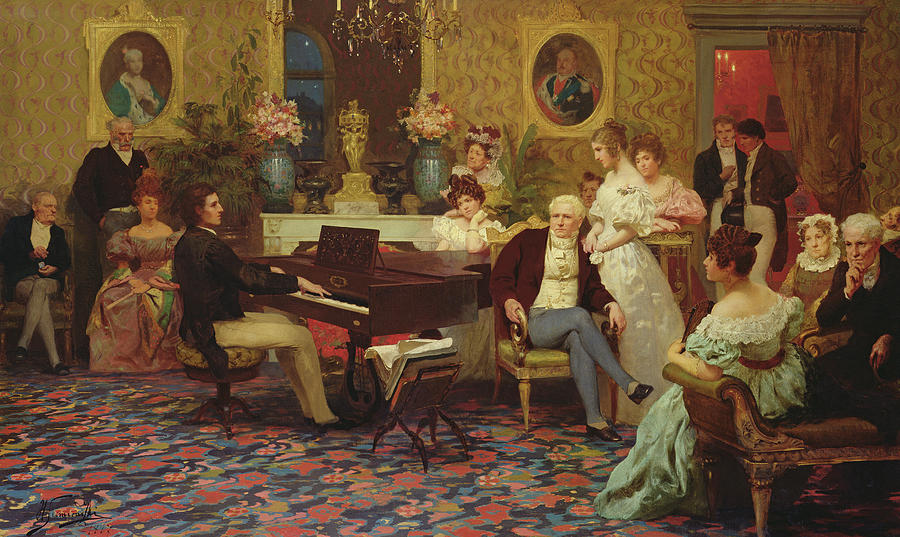 Resultado de imagen para Chopin Playing The Piano In Prince Radziwill's Salon