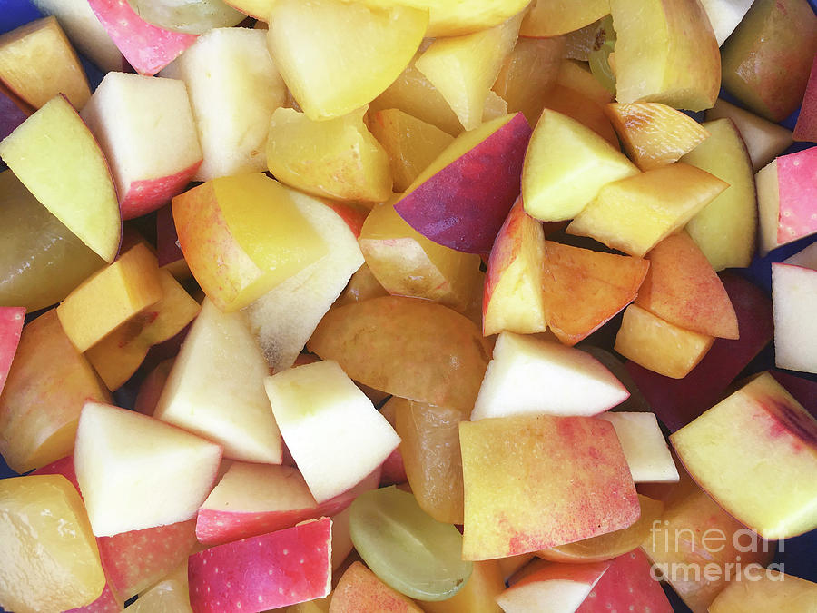 Abstract Photograph - Chopped apples background by Tom Gowanlock