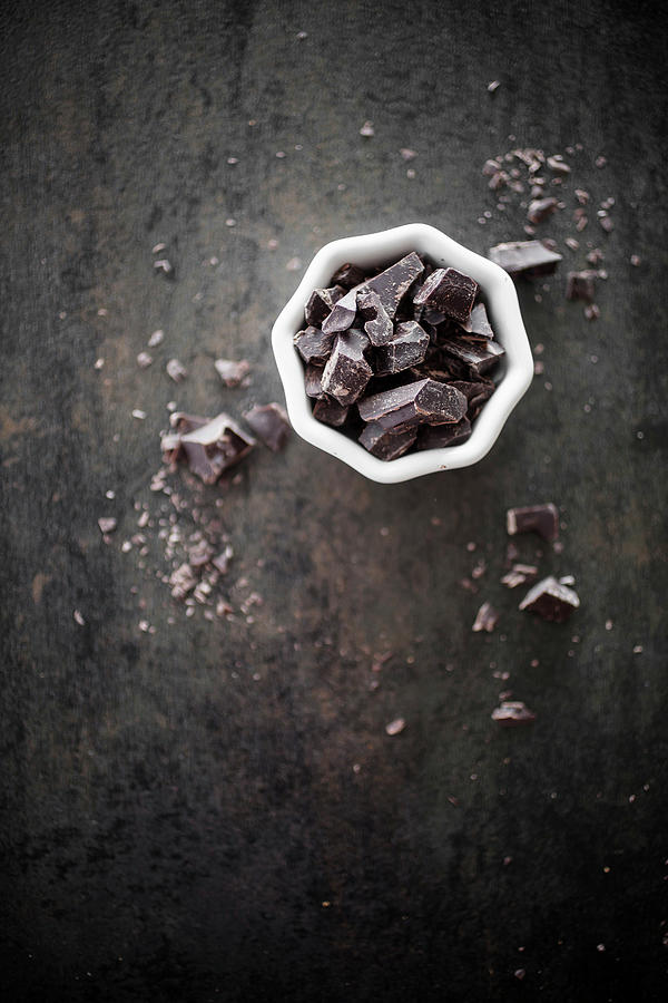 Chopped Dark Chocolate Photograph by Kati Finell