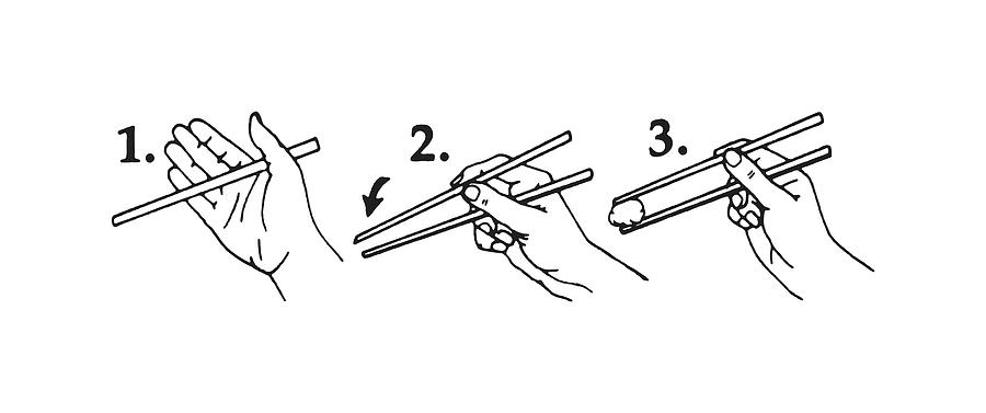 Chopsticks Diagram Drawing by CSA Images | Fine Art America