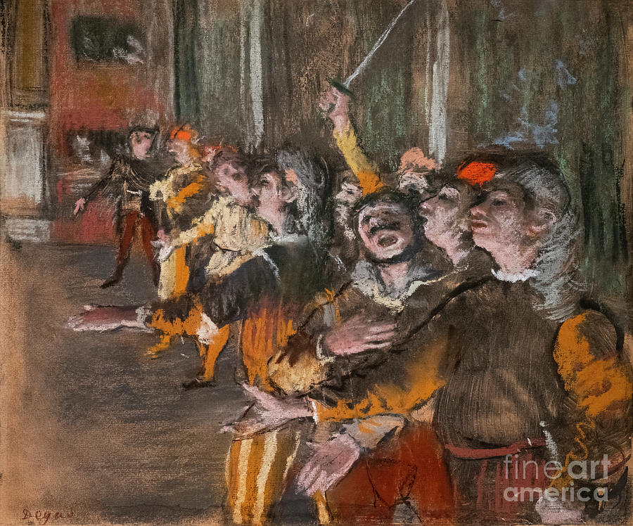 Chorists, Also Known As The Exponents, 1877 Pastel Painting by Edgar Degas