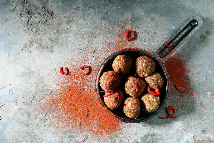 Chorizo Meatballs Photograph by Comida Communication