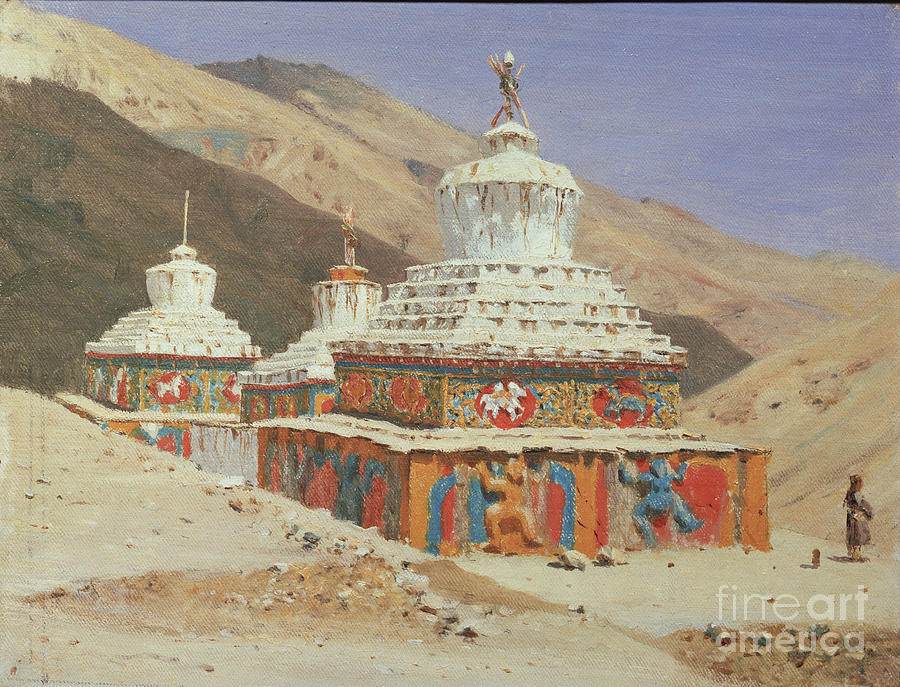 Chorten In Ladakh 1875 Artist Drawing By Heritage Images Fine Art