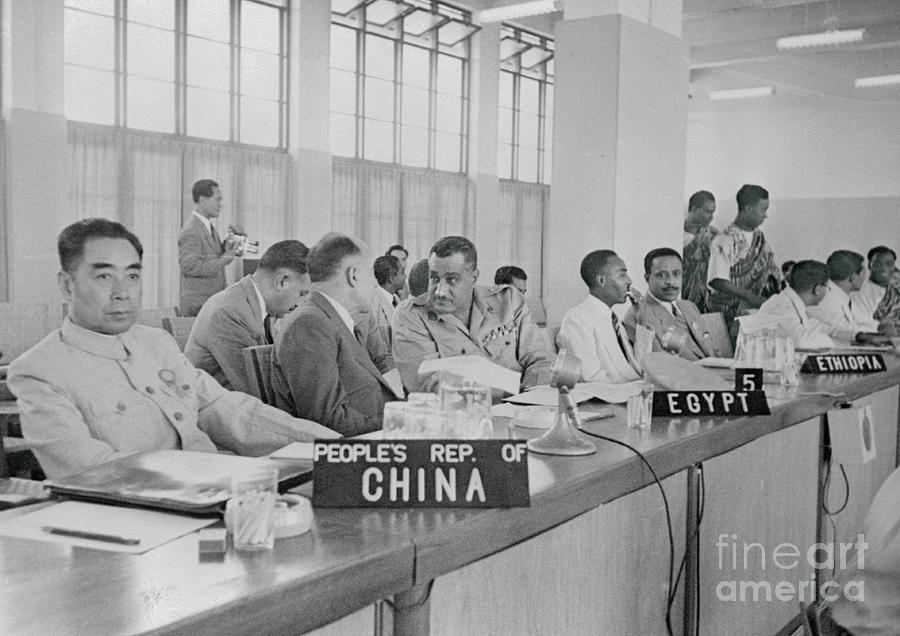 Chou En Lai And Nasser At Conference Photograph by Bettmann