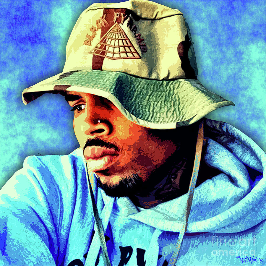 Portrait Digital Art - Chris Brown by Walter Neal