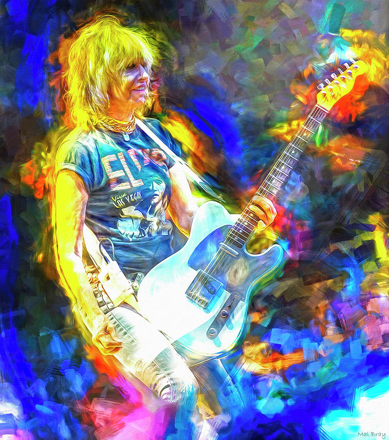 Chrissie Hynde The Pretenders Mixed Media by Mal Bray