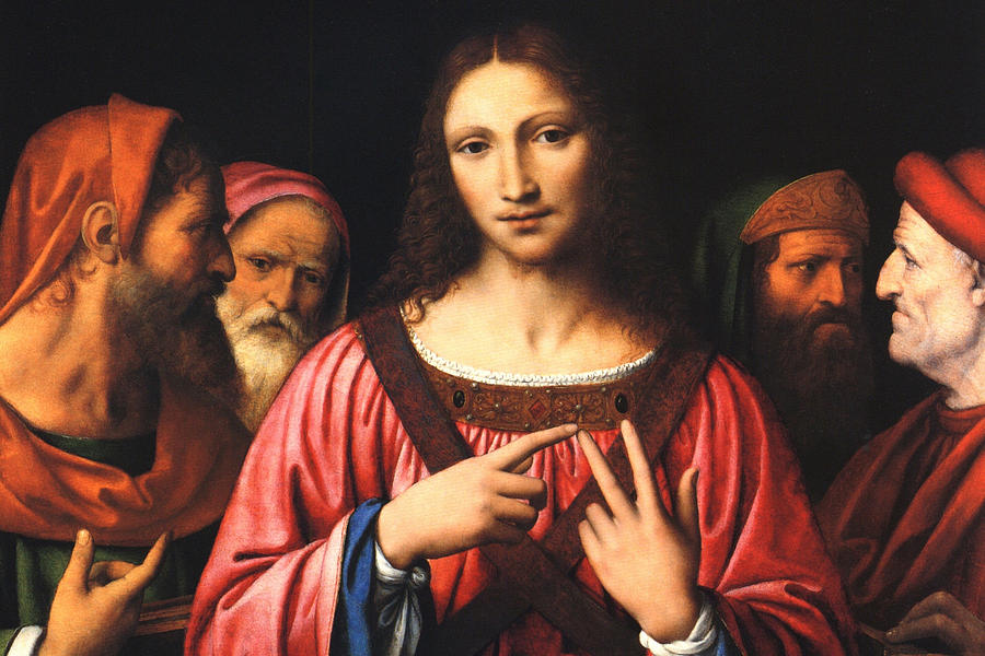 Jesus Christ Painting - Christ among the doctors by Bernardino Luini