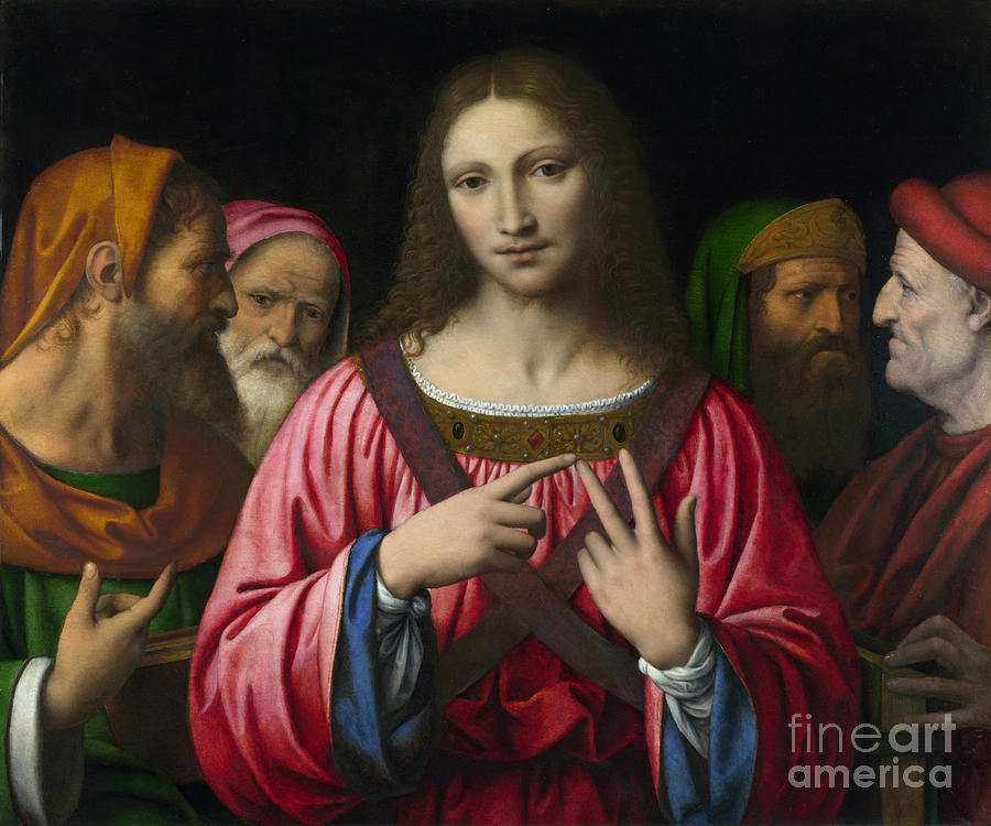 Bernardino Luini Painting - Christ Among The Doctors By Bernardino Luini by Bernardino Luini