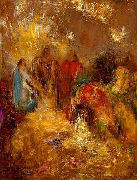 Christ And His Disciples Painting By Oscar Alonzo 