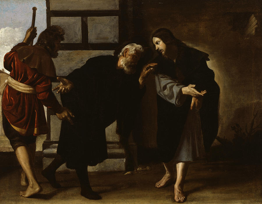 Christ and Two Followers on the Road to Emmaus Painting by Alonso Cano