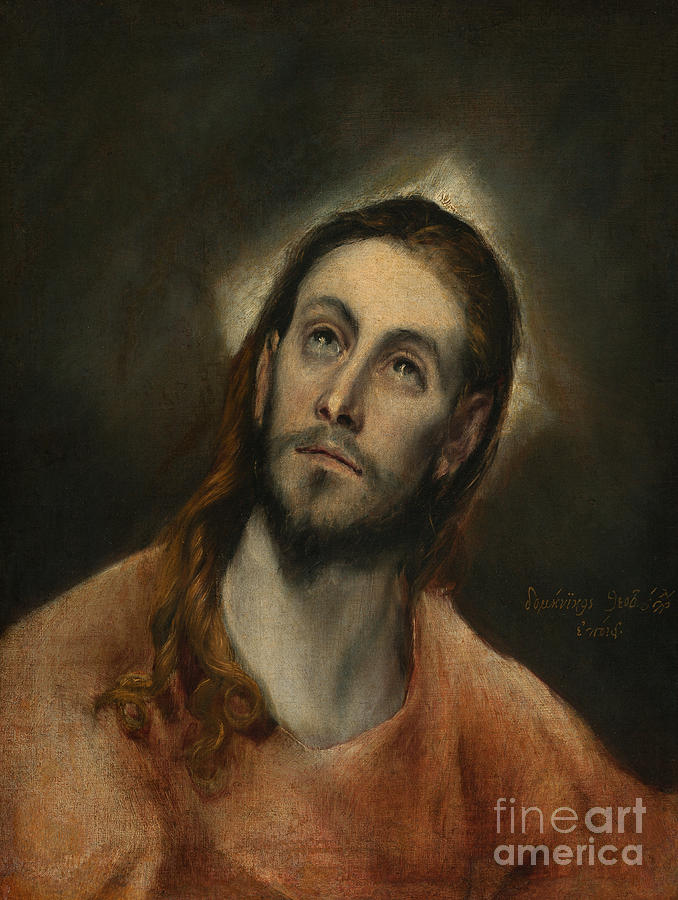 Christ at Prayer Painting by El Greco
