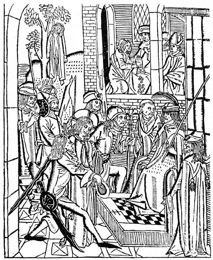 Christ Before Pilate, 1488 1964 Artist Drawing by Print Collector