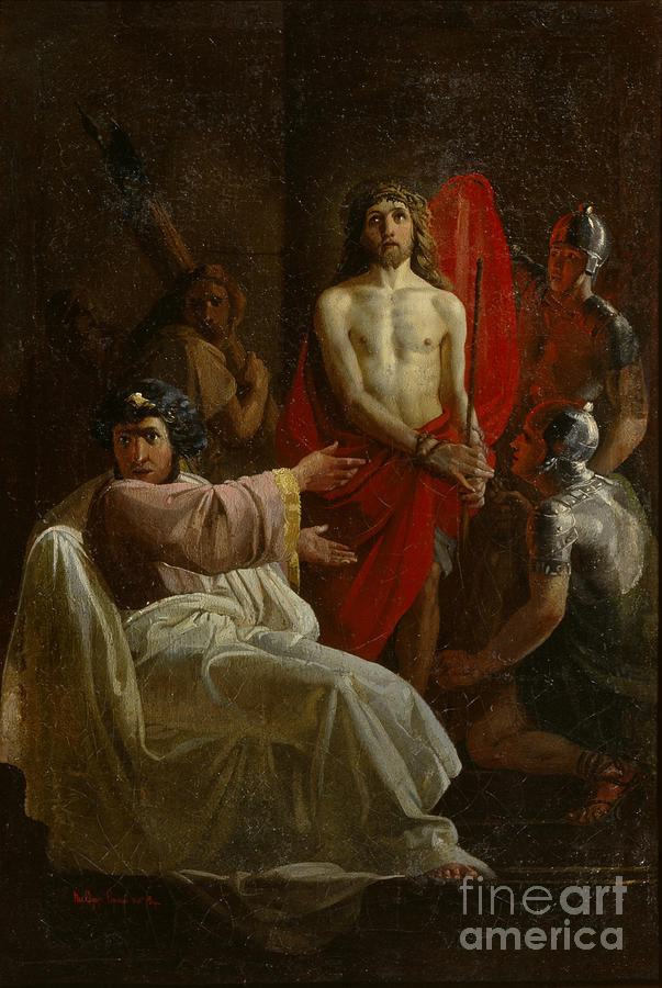 Christ Before Pilate, 1844. Artist Drawing by Heritage Images
