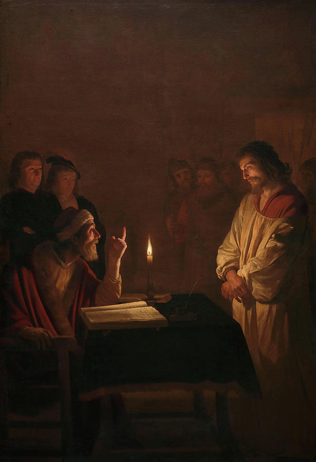 Christ before the High Priest, 1617 Painting by Gerrit van Honthorst ...